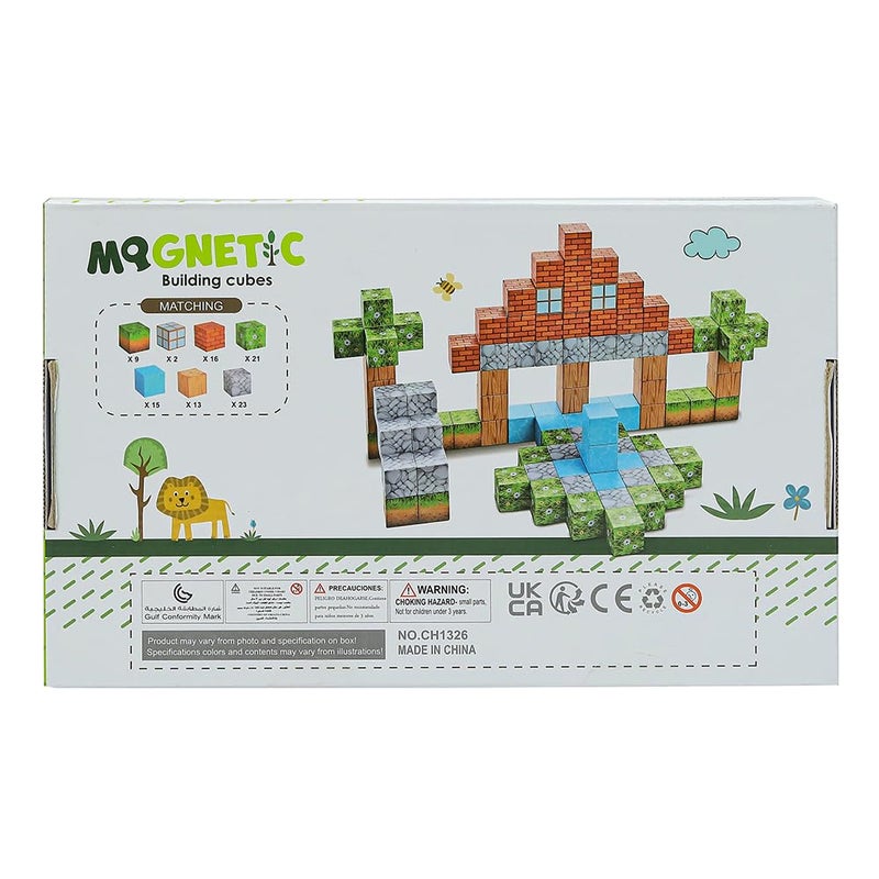 Knick Knack Magnetic World Building Blocks Set | Mini Themed Magnetic Cubes for Kids Ages 3 and Up (99 Pieces) - Image 3